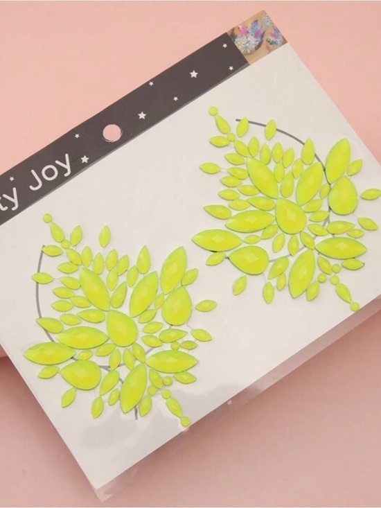 Other - Neon Yellow Gem Cluster Pasties
